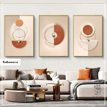 Sahanaya Üçlü Tablo Beyaz - 70x100 CM