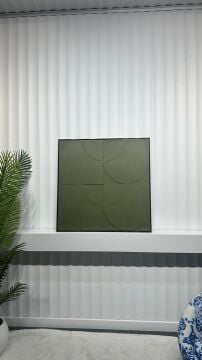 Metal Çerçeveli 3 Boyutlu Dokulu Tekli Tablo - Kavis Uyumu