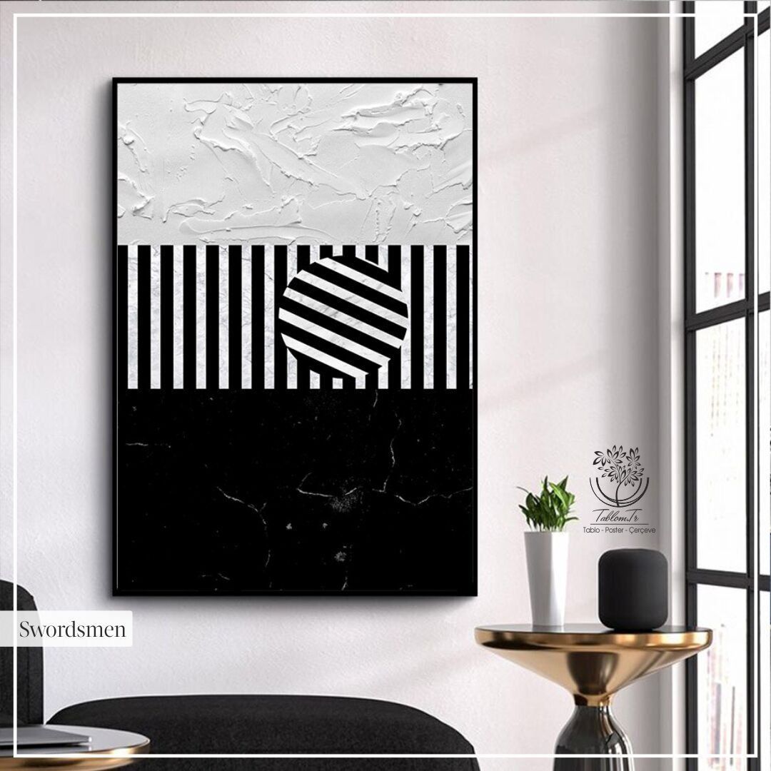 Swordsmen Tekli Tablo Beyaz - 50x70 CM
