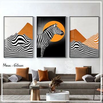 Grinder Üçlü Tablo Siyah - 70x100 CM