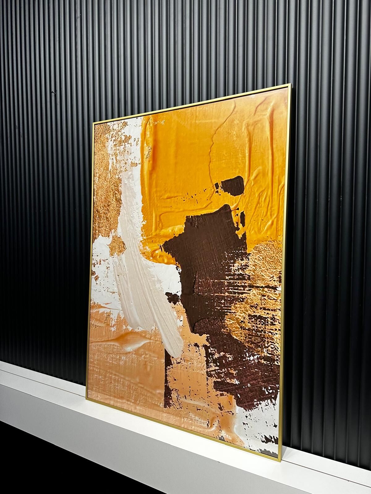 Dijital Baskılı Metal Çerçeceli Camlı Tekli Tablo - Toprak Esintisi Model B