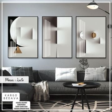 Lucia Üçlü2 Tablo Siyah - 70x100 CM