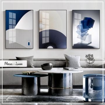 Lunas Üçlü Tablo Gümüş - 21x30 CM