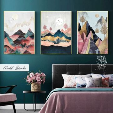 Swatch Üçlü Tablo Siyah - 70x100 CM