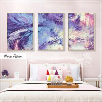 Deco Üçlü Tablo Beyaz - 30x40 CM