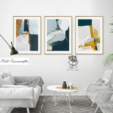 Overconsumption Üçlü Tablo Siyah - 70x100 CM