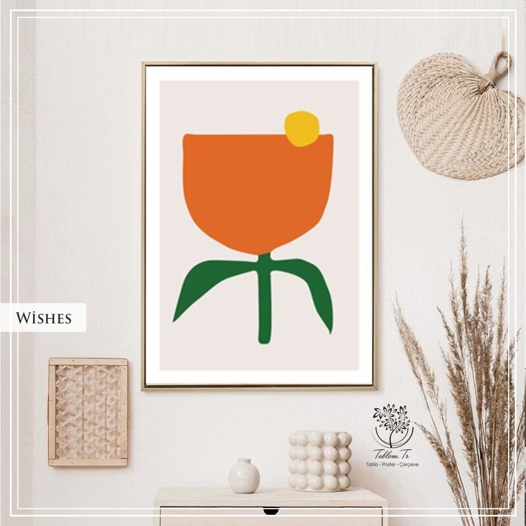 Wishes Tekli Tablo Gold - 50x70 CM