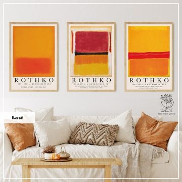 Lost Üçlü Set Tablo Gold - 70x100 CM