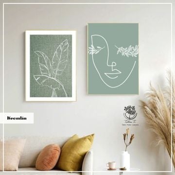 Troika İkili Tablo Gold - 50x70 CM