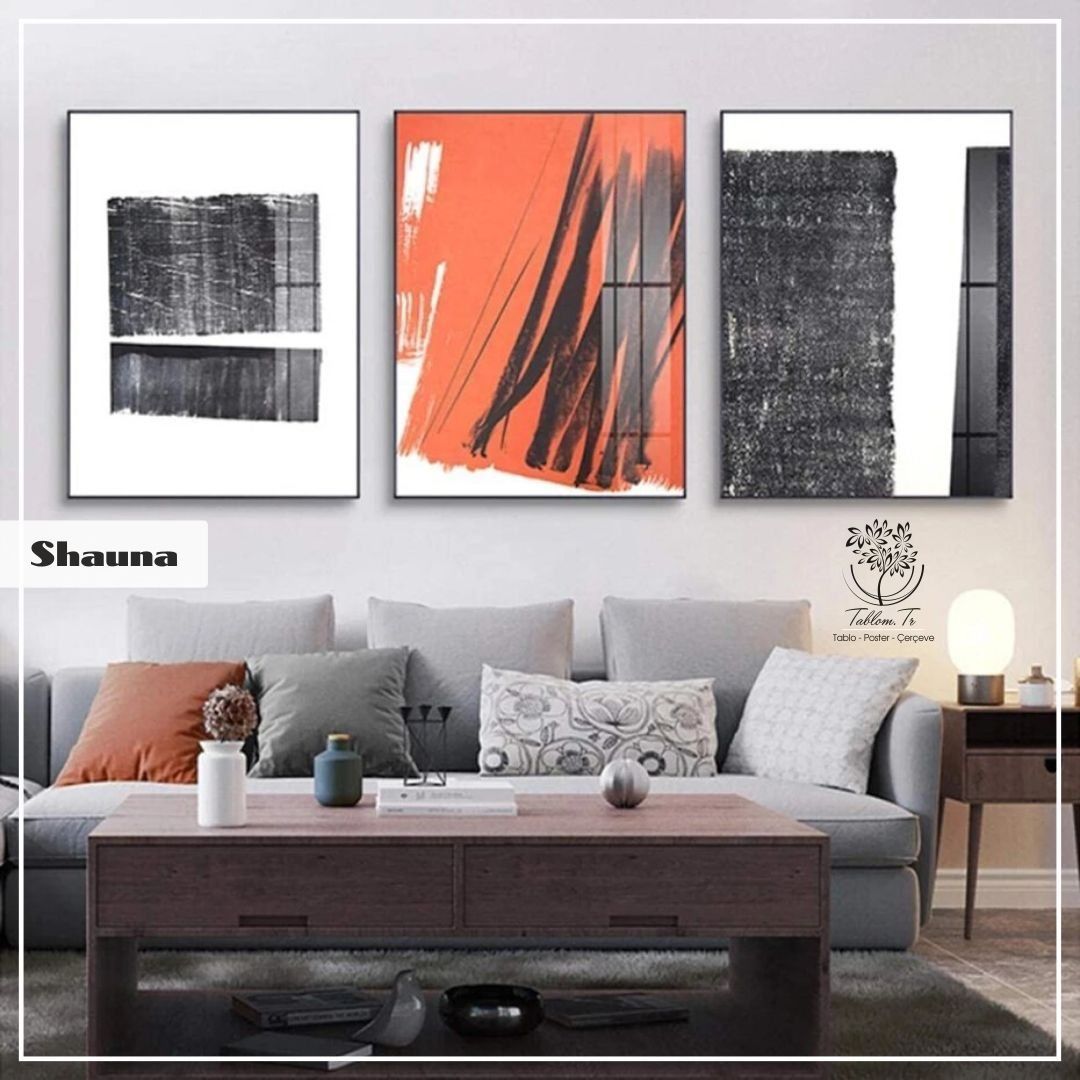 Shauna Üçlü Tablo Gold - 40x50 CM