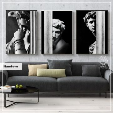 Handoyo Üçlü Tablo Gold - 40x50 CM