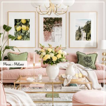 Mailart Üçlü Tablo Siyah - 30x40 CM