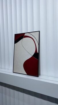 Dijital Baskılı Metal Çerçeveli Camlı Tekli Tablo -Bordeva