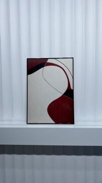 Dijital Baskılı Metal Çerçeveli Camlı Tekli Tablo -Bordeva