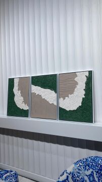 Zümrüt Doku | El İşçiliği Dokulu Tablo Seti 50x70