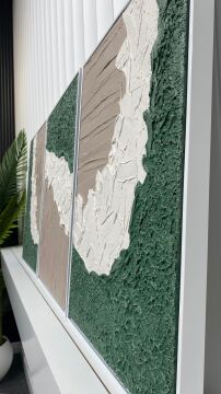 Zümrüt Doku | El İşçiliği Dokulu Tablo Seti 50x70