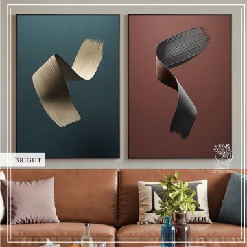 Bright İkili Set Tablo Gümüş - 70x100 CM