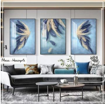Healthyfix Üçlü Tablo Siyah - 70x100 CM