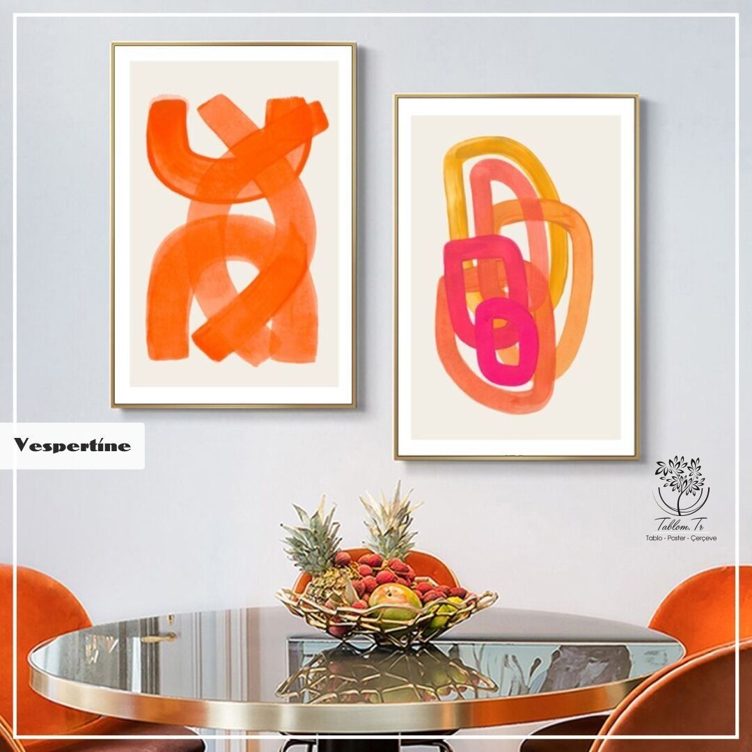 Vespertine İkili Tablo Beyaz - 40x50 CM