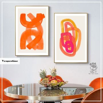 Vespertine İkili Tablo Siyah - 40x50 CM