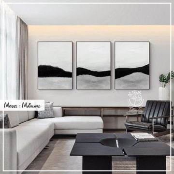 Mainland Üçlü Tablo Siyah - 50x70 CM