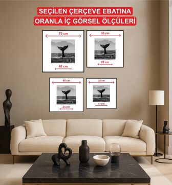 Metal Çerçeveli Camlı Okyanus 2'Li Dekoratif Tablo Seti