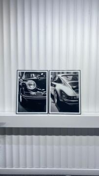 Dijital Baskılı Metal Çerçeveli Camlı İkili Dekoratif Tablo - Garaj 911