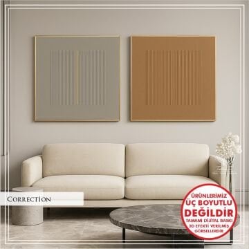 Correction Gri-Sütlükahve İkili Set Tablo