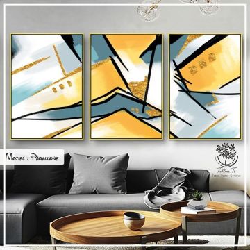 Parallone Üçlü Tablo Beyaz - 70x100 CM