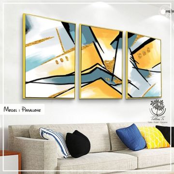 Parallone Üçlü Tablo Siyah - 70x100 CM