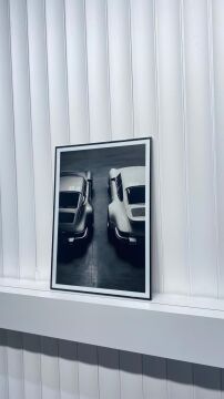 Dijital Baskılı Metal Çerçeveli Camlı Tekli Tablo - Garaj 911