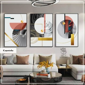 Capriola Üçlü Tablo Beyaz - 70x100 CM