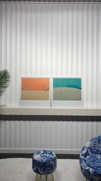 Metal Çerçeveli Gercek Camlı 2'li Tablo - Sinoreta