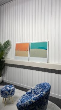 Metal Çerçeveli Gercek Camlı 2'li Tablo - Sinoreta