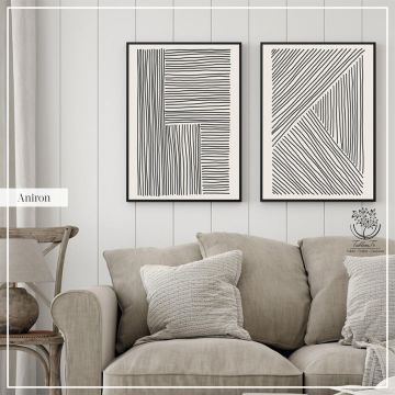 Aniron İkili Tablo Gümüş - 21x30 CM