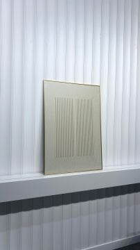 Dijital Baskılı Metal Çerçeveli Camlı Tekli Tablo -Correction Bej