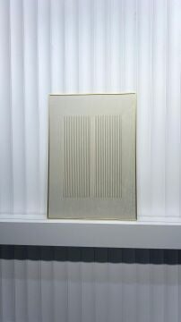 Dijital Baskılı Metal Çerçeveli Camlı Tekli Tablo -Correction Bej