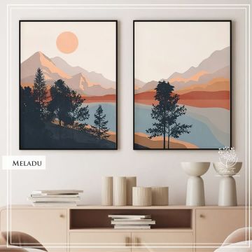 Meladu İkili Set Tablo Gold - 70x100 CM