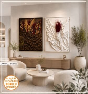 Dokulu Bahar | El İşçiliği Dokulu Tablo 70x100 İkili