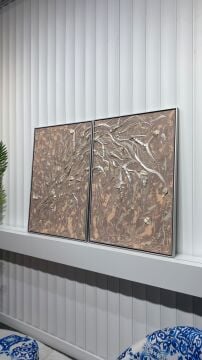 Silvara | El İşçiliği Dokulu Tablo 70x100 İkili