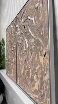 Silvara | El İşçiliği Dokulu Tablo 70x100 İkili