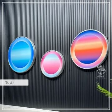 Tulip Yuvarlak Çerçeveli Camlı Tablo
