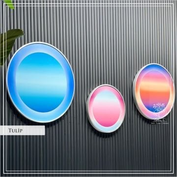 Tulip Yuvarlak Çerçeveli Camlı Tablo