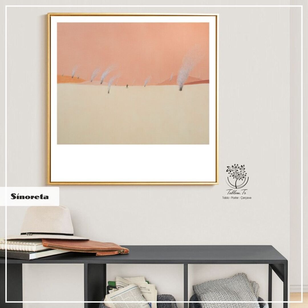 Metal Çerçeveli Gercek Camlı tekli Tablo - Sinoreta