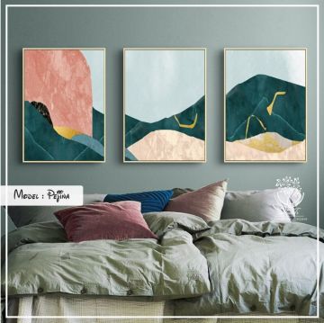 Pejina Üçlü Tablo Siyah - 30x40 CM