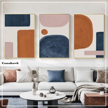 Comahawk Üçlü Tablo Gümüş - 70x100 CM